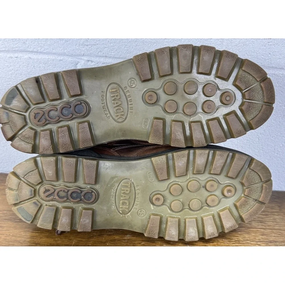 Ecco Track 25 Low Goretex GTX Brown Leather Hiking Shoes Mens‎ Size US 11